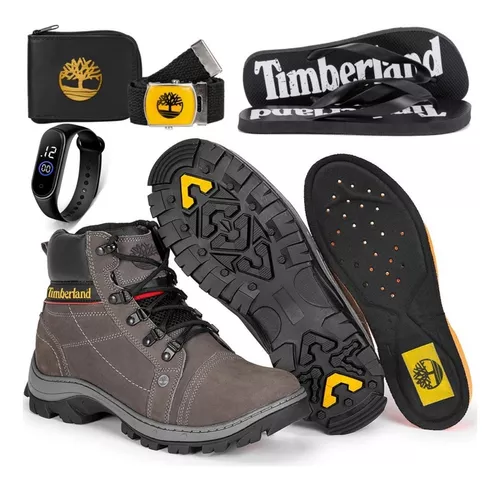 Kit com Bota Adventure + Chinelo + Carteira e Cinto