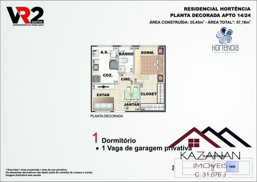 Imagem 2 de 3 de Apartamento De 01 Dormitório Em São Vicente - 3337