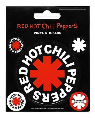 Lote De 50 Stickers Red Hot Chilli Peppers Logo Para Regalos