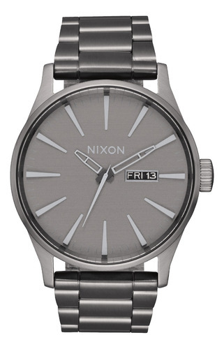 Reloj Nixon Acero Analógico Elegante Sentry Kensington Color de la correa Plateado oscuro