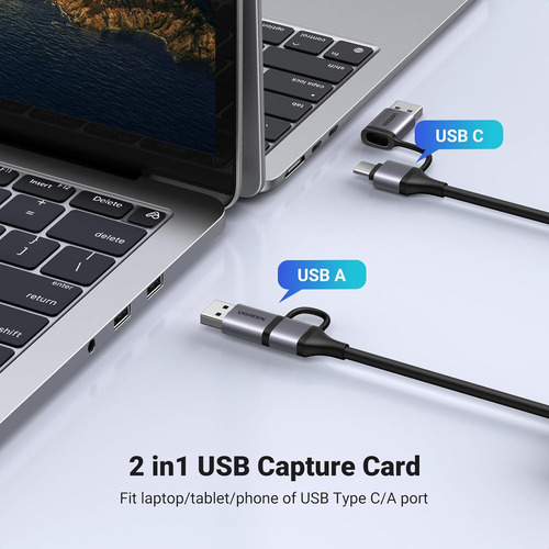 Tarjeta De Captura Hdmi Ugreen 2k @30hz, Vídeo De Paso A Tra