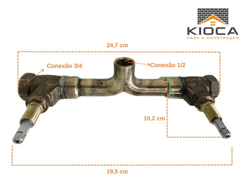 Kit Base Misturador Deca + Acabamento Cromado Abs