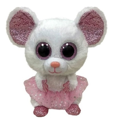 Mascota de peluche Ty Beanie Boos con forma de ratoncito, 15 cm