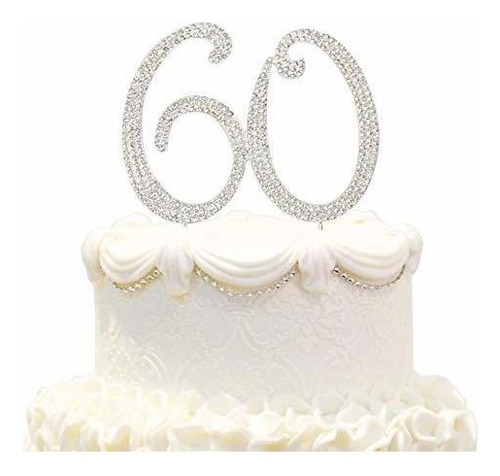 Hatcher Lee Bling Crystal 60 Birthday Cake Topper - El 