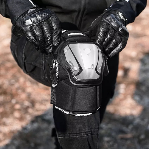 Imagen 9 de 10 de Rodilleras Motociclista Protecciones Rodillas Acero Inox.