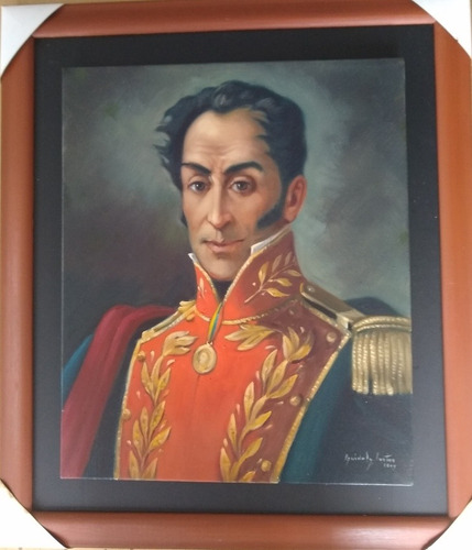 Imagen 1 de 1 de Cuadro Al Oleo Sobre Lienzo. Simón Bolivar
