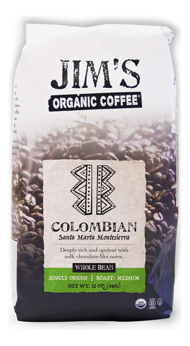 Jim's Organic Coffee  Colombian Santa Marta  Origen Nico, To