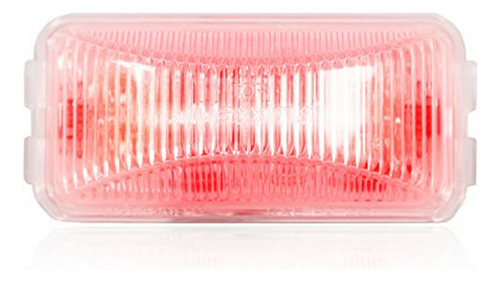 Maxxima M20320rcl Rojo 2-1-2  Rectangular Led Lente Transpar