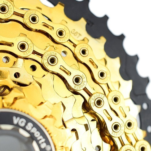 Imagen 2 de 3 de Cadena Vg Sports Gold 12v Ultra Alivianada - Cumpasbikeshop