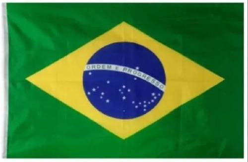 Kit 6 Bandeira Brasil Torcedor Tecido 100% Poliéster 30x40cm