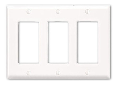 Leviton Placa Decora 3 Unidades Urea Blanca