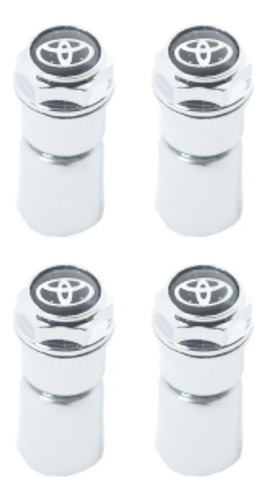 Imagem 7 de 9 de 1 Capa Válvula 414 Toyota Cromado Bico Antifurto Pneu Tampa