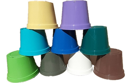 Imagen 4 de 5 de 100 Macetas Surtidas Colores Mayorista Venta Por Mayor
