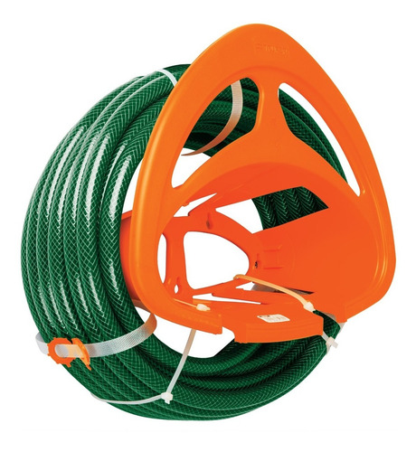 Imagen 5 de 6 de Portamanguera De Plástico. Truper. Naranja. 15mts Manguera