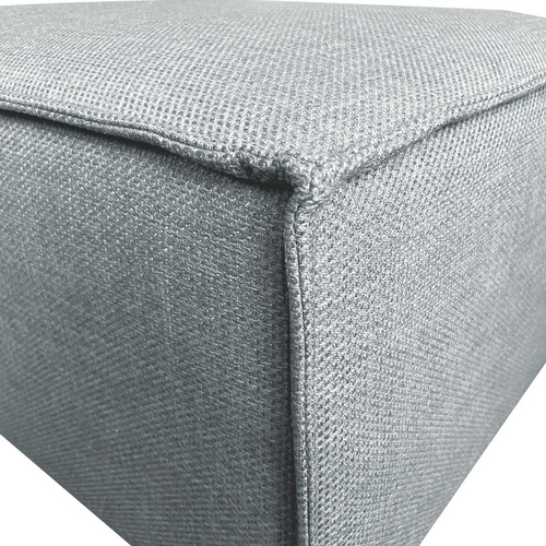Sillón Modulo Central Latt Lino Dalton Color Gris Medio