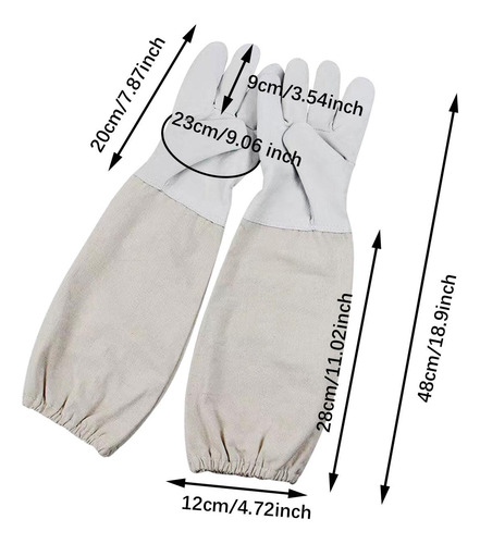 Paquete De 2 Guantes De Apicultura, Puños De Apicultura, L