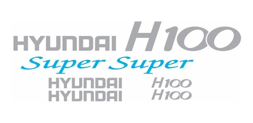 H100 Hyundai Emblemas Adesivos Kit Completo Super 8 Adesivos