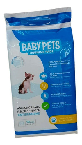 Sabanillas Absorbente Para Mascotas Perros 60x60 Babypets 10