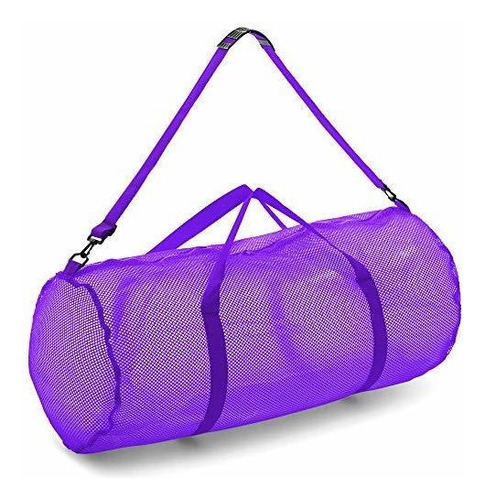 Champion Sports Mesh Duffle Bag With Zipper And Adjustable 
