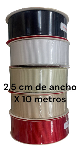 Cinta Gross De Seda Nº5 X 10 Mts. X 6unid.-colores Surt