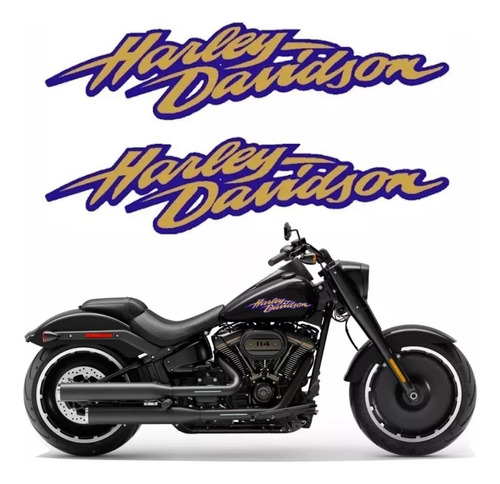 Par Adesivo Tanque Para Harley Davidson Custom 13389 Cor ROXO