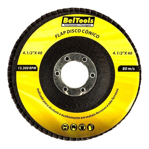 Disco Desbaste Flap Cônico 4.1/2x40 Beltools