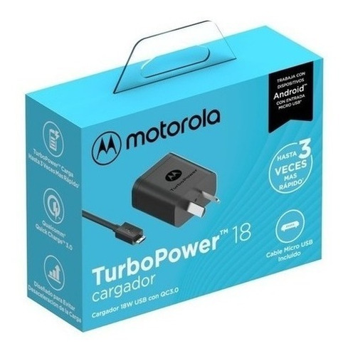 Cargador Motorola Turbo Power X E4 E5 X4 G4 Plus G5s G6 Play