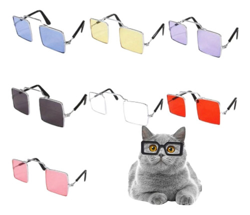 Lentes Cuadrados De Sol Para Mascotas Razas Pequeñas(3 Pza)