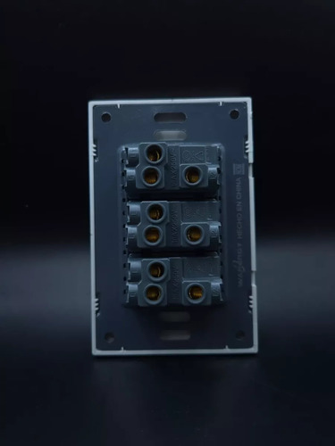 Placa Armada Triple Apagador Acrílico Cristal Blanco