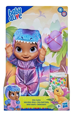 Baby Alive Dinossauro Dino Cuties Negra Hasbro