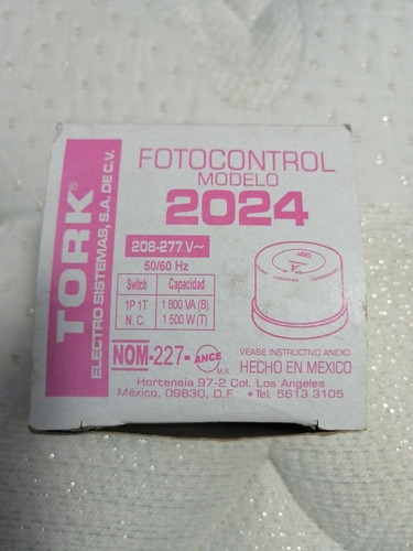 Fotocontrol Tork Modelo 2024 Hecho En México 