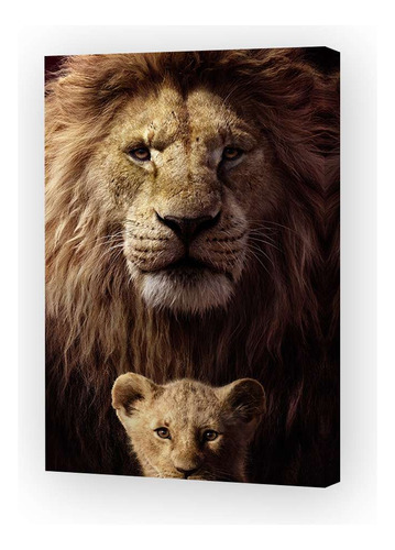 Cuadro 30x45cm Leones A4 Leon Hijo Padre Familia