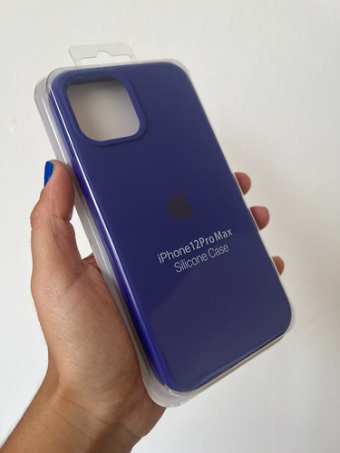 Funda Silicona Para Iphone 12 Pro Max - Protección Y Estilo Violeta Oscuro Lisa