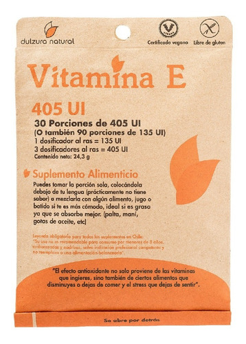 Imagen 1 de 1 de Vitamina E 405 Ui