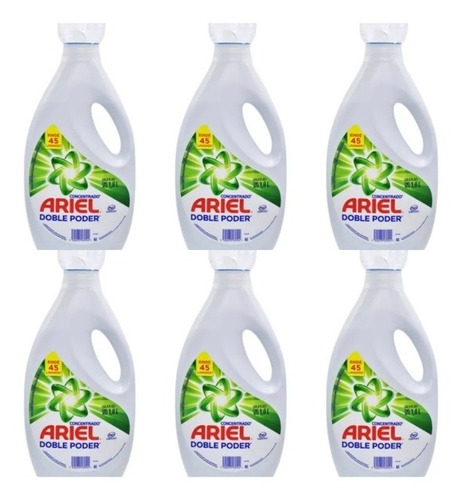 Pack6 Detergente  Ariel Líquido  1.8l 