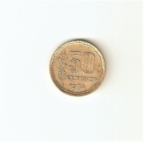 Monedas Argentinas 50 Centavos 1974 C. Fino 26 Estrías Bueno