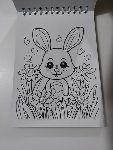 Libro Para Colorear Conejito De Pascua Y Huevitos De Pascua