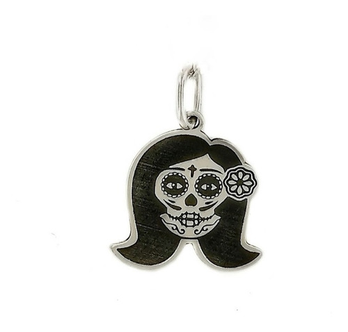 Dije Calavera Catrina Dia De Muertos Plata 925 Plata Fina