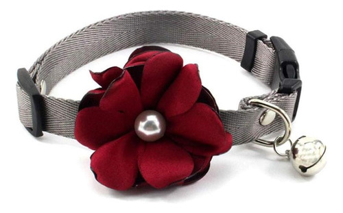 Petfavorites Geranium Flower Collar Collar Boil Boil Boind Y Rojo.