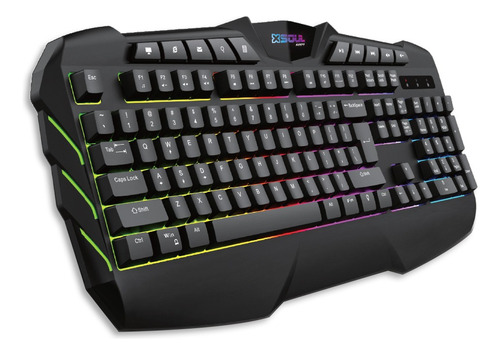 Teclado Soul Gaming Xk700 Color Negro Negro Español