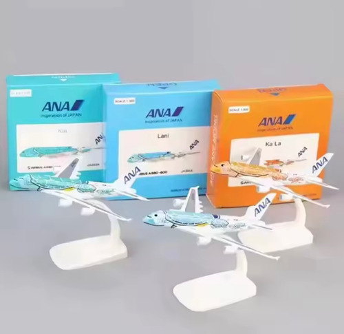 Airbus A380 Ana Library Tortuga- Avion A Escala 1/200 (22cm) Verde