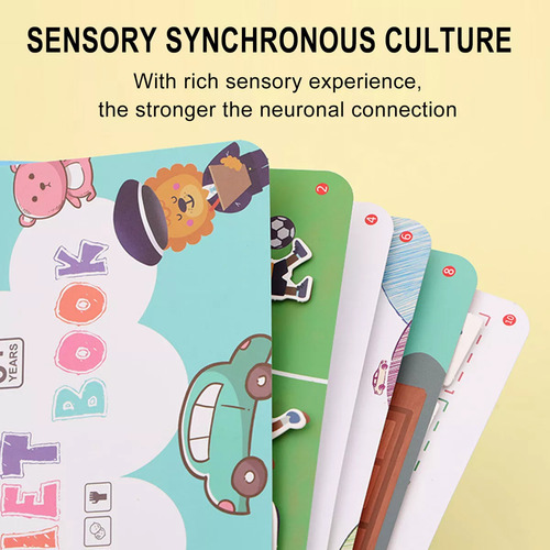 Libro Montessori Quiet Book Busy Book Paste Book.