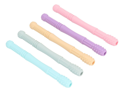 5 Palitos De Dentición Para Bebés, Huecos, Para Moler Suavem