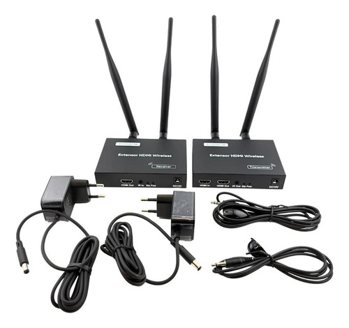 Kit de 2 transmissores HDMI Sem Fio Tomato MHD-1200W Full HD 200 Metros IR