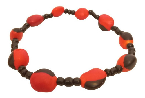 Pulsera Semillas De Huayruro Amuleto Buena Suerte, Fortuna