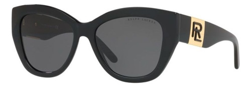 Oculos Sol Ralph Lauren Rl8175 500187 54 Preto Lente Cinza