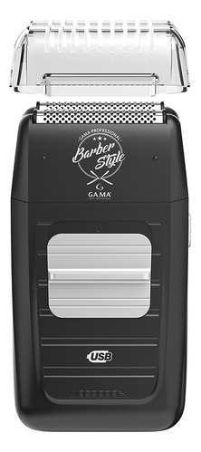 Afeitadora Gama Barber Style Inalámbrica Acero Inox Usb Color Negro