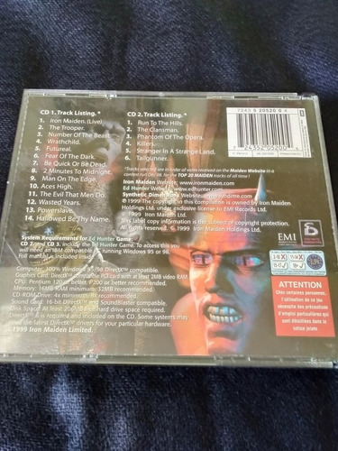 Disco Ed Hunter. Original, Álbum Doble Con El Famoso Juego