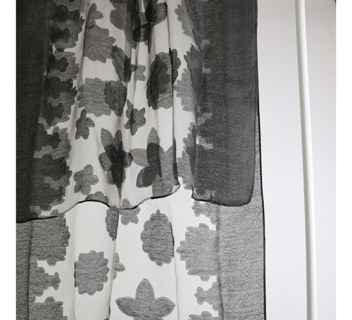Pashmina Chal Pañueloruana Fiesta Brillo Lisa Lurex Bordado Color Negro Diseño De La Tela Estilo Bordada Talle Unico