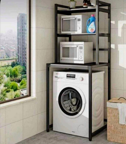 Mueble Base Soporte Lavadora O Secadora Con Repisa Superior